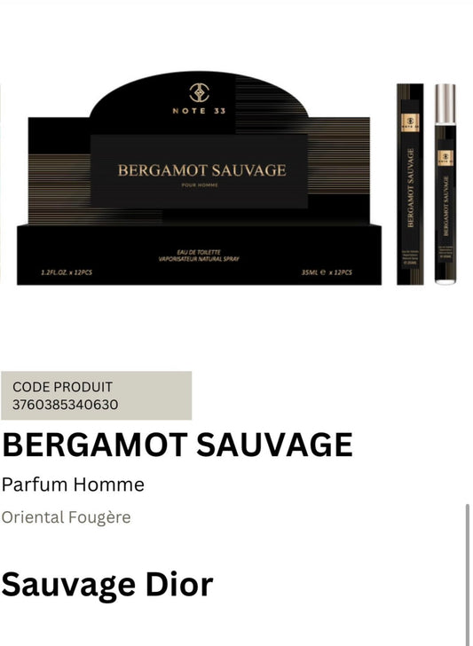 BERGAMOTE SAUVAGE (inspiration Dior sauvage )
