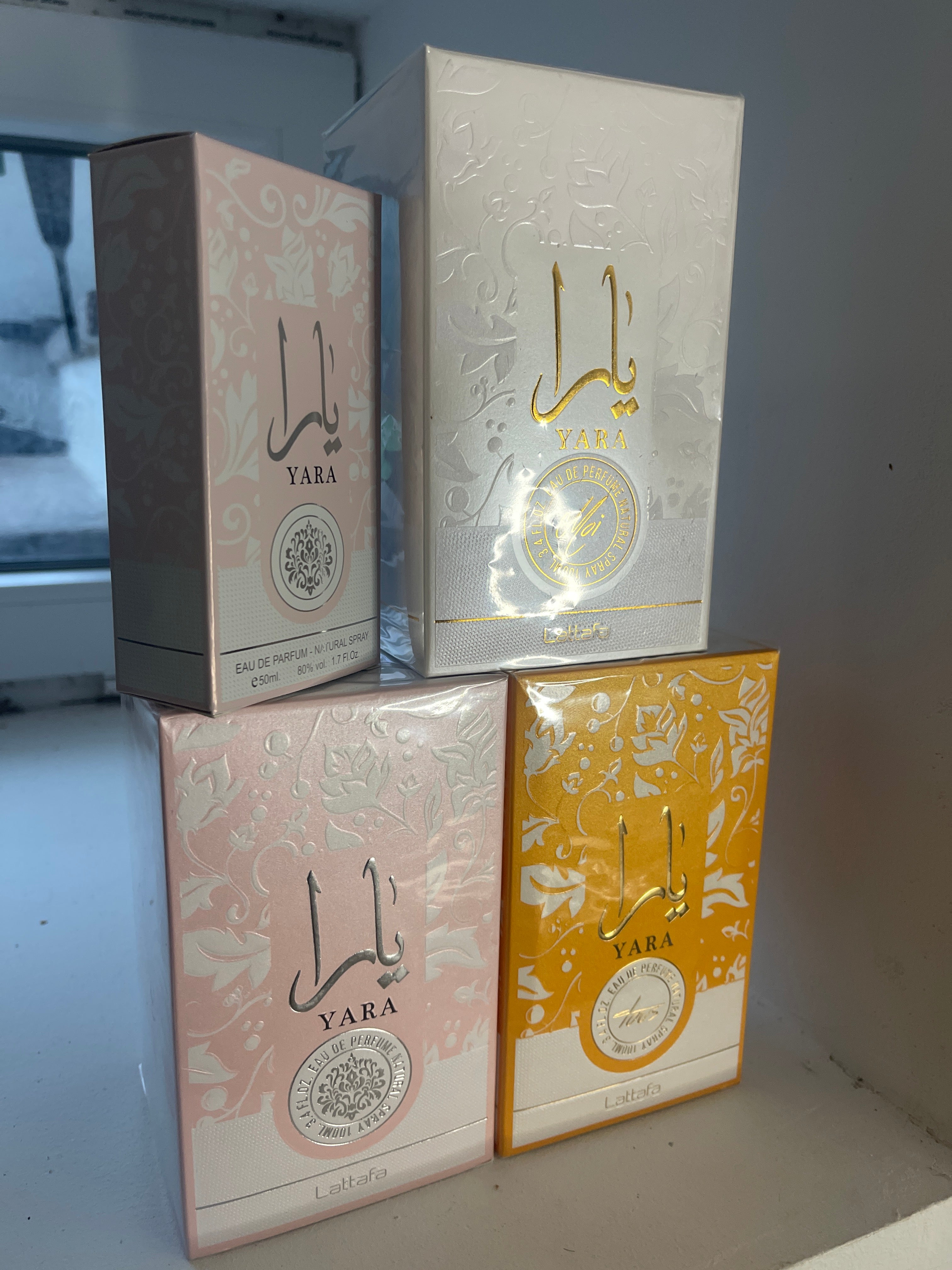 lot yara rose blanc orange et 50ml