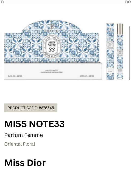 MISS NOTE 33( inspiration Miss Dior)