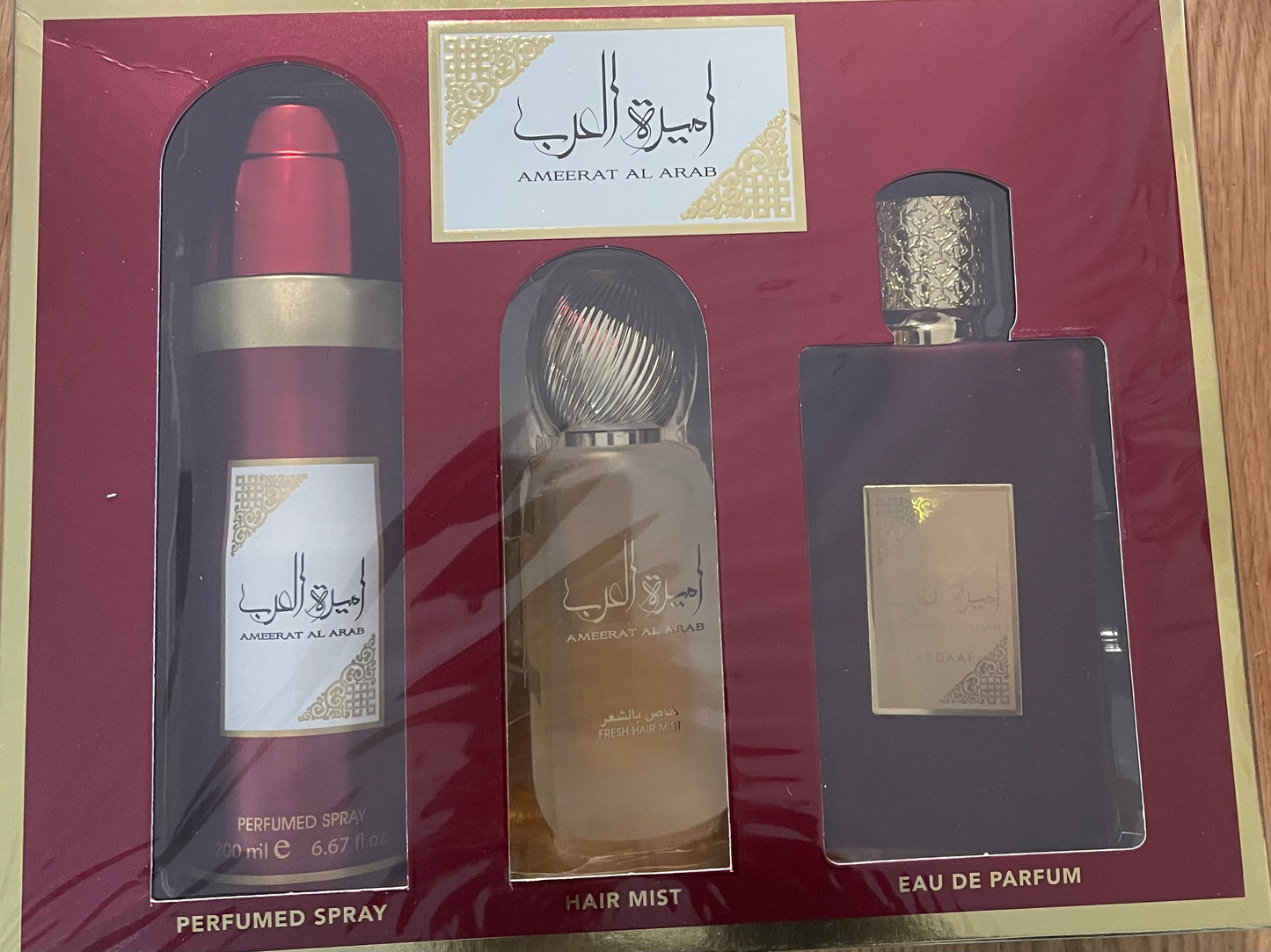 Coffret ameerat al arab (parfum +hair mist + déodorant)