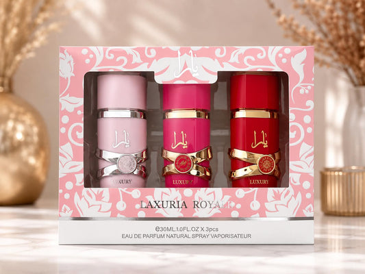 Coffret Yara 3 pièce 30ML (rose/candy/tous)