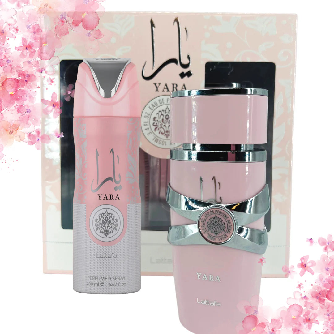 Coffret Lattafa Yara rose 100ml + déodorant 200ml