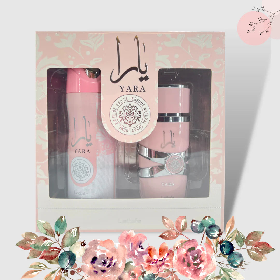 Coffret Lattafa Yara rose 100ml + déodorant 200ml